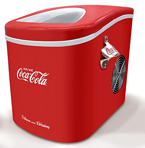 Salco Coca-Cola Eiswürfelmaschine Eiswürfelbereiter Ice Maker 12 kg, leise, LED-Display, 2 Eiswürfelgrößen, Perfekt für Party oder Geburtstag!